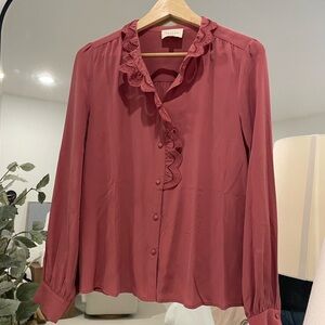 Sezane CHLO SHIRT in Rosewood